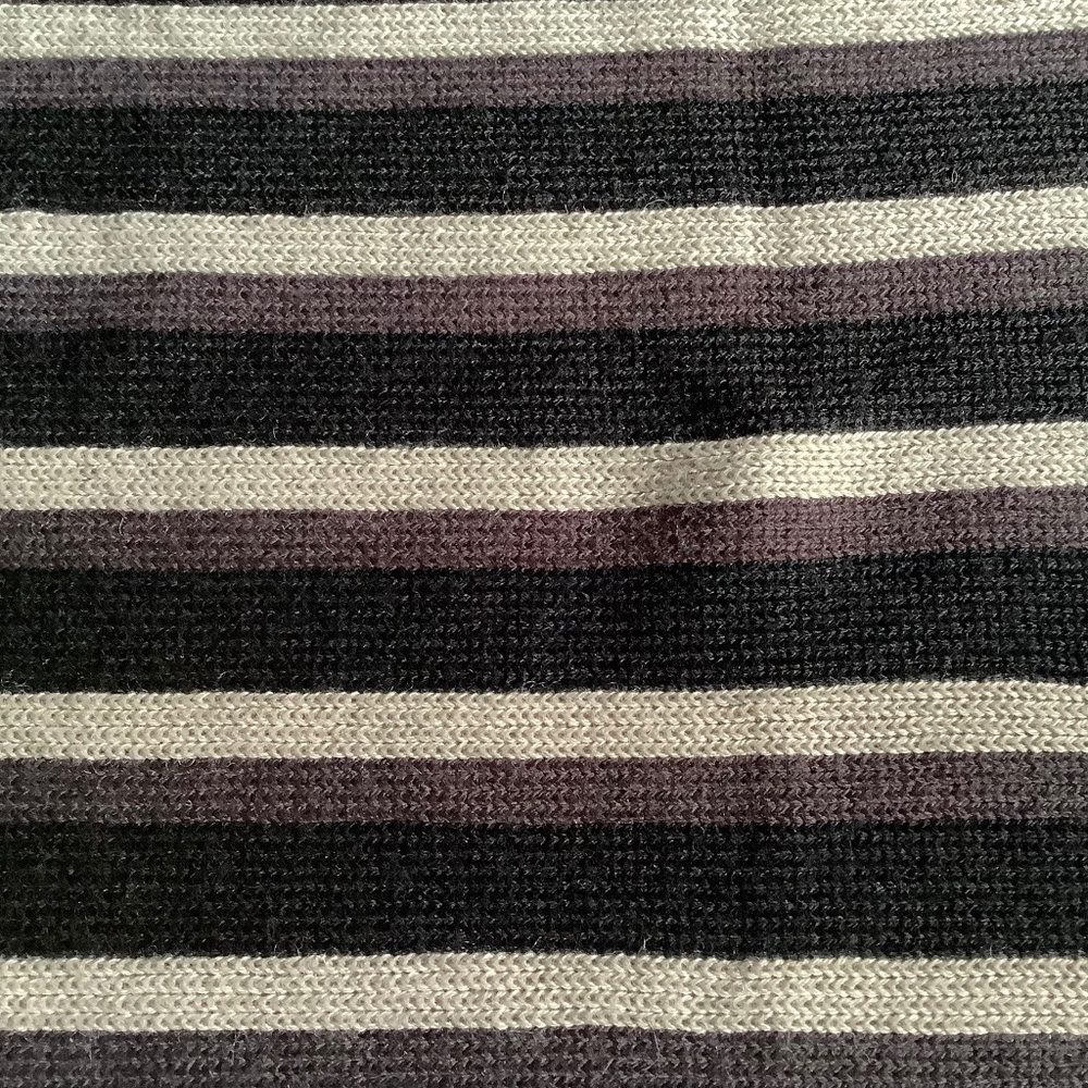 Black & Grey Striped Winter Scarf